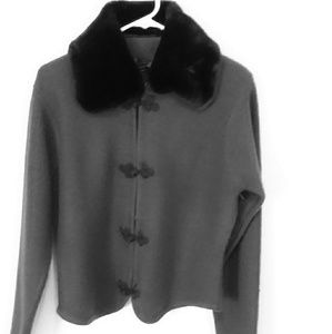 Karen Scott bluish grayish blue cardigan sweater w